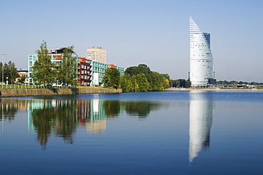 Hans Bank on the River Daugava, Riga, Latvia, Baltic States, Europe