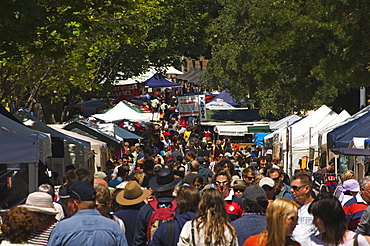 Visitors at Salamanca Street Market, Hobart, Tasmania, Australia, Pacific