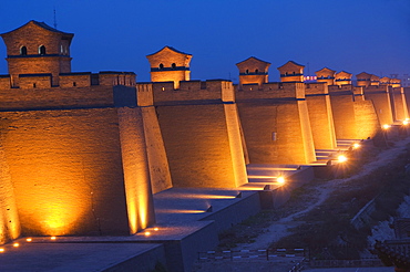 Last remaining intact Ming Dynasty city wall in China, UNESCO World Heritage Site, Pingyao City, Shanxi Province, China, Asia