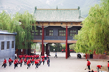 Wushu Institute at Tagou Training school for kung fu students, Shaolin Monastery, Shaolin, birthplace of Kung Fu martial art, Henan Province, China, Asia