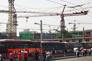 Construction site in Beijing, China, Asia