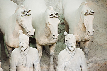 Pit 1 Mausoleum of the first Qin Emperor housed in The Museum of the Terracotta Warriors opened in 1979 near Xian City, Shaanxi Province, China, Asia