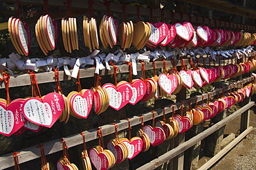 Temple wishing good luck to new marriages, Kasuga Shrine, Kyoto, Honshu Island, Japan, Asia