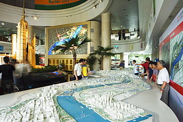 Scale plan of the Shanghai of the future, Shanghai Urban Planning and Expo 2010 Exhibition Hall, Shanghai, China, Asia