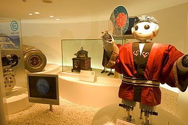 Robot in Japanese yukata, Toyota exhibition, Aichi Expo Japan 2005, Nagoya, Honshu Island, Japan, Asia