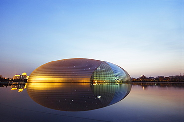 The National Grand Theatre Opera House (The Egg) designed by French architect Paul Andreu, Beijing, China, Asia