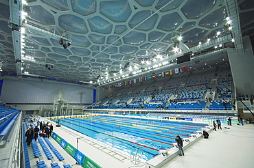 The Water Cube National Aquatics Center swimming arena in the Olympic Park, Beijing, China, Asia