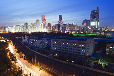 City skyline, Guomao business district, Beijing, China, Asia