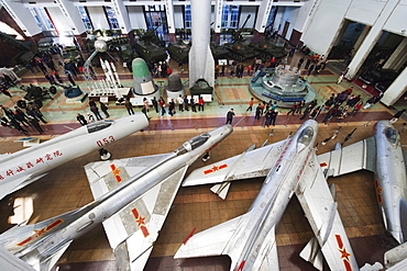 Rocket tanks and planes at the Military Museum, Beijing, China, Asia