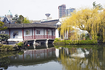 Pavilion in Dr. Sun Yat Sen Park, Chinatown, Vancouver, British Columbia, Canada, North  America