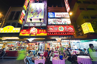 Outdoor restaurant, Petaling Street, Chinatown, Kuala Lumpur, Malaysia, Southeast Asia, Asia