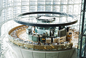 Restaurant inside Kisho Kurokawa, 2007, National Art Centre (NACT), Roppongi, Tokyo, Japan, Asia