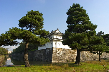 Imperial Palace walls, Kyoto city, Honshu, Japan, Asia