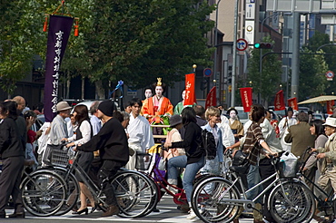 Jidai Matsuri, Festival of the Ages, procession, Kyoto city, Honshu, Japan, Asia