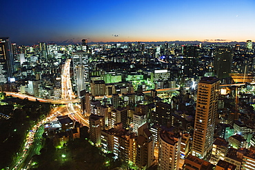 City skyline view from Tokyo Tower, Tokyo, Japan, Asia