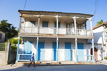 House in the historic colonial old town, Jacmel, Haiti, West Indies, Caribbean, Central America