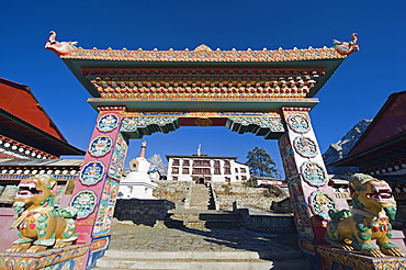 Tengboche Monastery, Tengboche, Solu Khumbu Everest Region, Sagarmatha National Park, Himalayas, Nepal, Asia