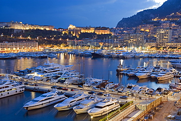 Harbour in the Port of Monaco, Principality of Monaco, Cote d'Azur, Mediterranean, Europe