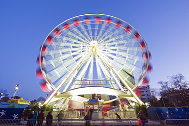 Winter Wonderland Big Wheel, Civic Centre, Cardiff, Wales, United Kingdom, Europe