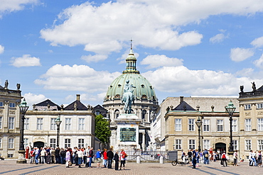 Frederikskirken Church (Marmorkirken), Amalienborg Palace, home of the royal family, Copenhagen, Denmark, Scandinavia, Europe