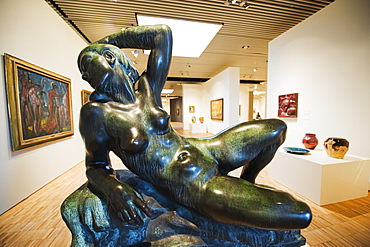 Gottfred Eickhoff sculpture of 1960 of Solbad (Sunbathing), ARoS Aarhus Kunstmuseum (ARoS modern art museum), Arhus, Jutland, Denmark, Scandinavia, Europe