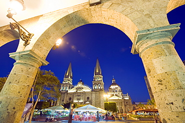 Cathedral in Plaza de Armas, Guadalajara, Mexico, North America