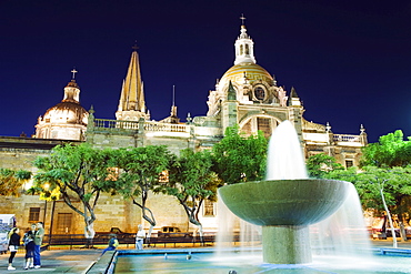 Cathedral in Plaza de Armas, Guadalajara, Mexico, North America