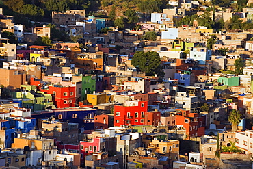 Colourful houses, Guanajuato, Guanajuato state, Mexico, North America