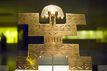 Gold sculpture in the Museo del Oro (Gold Museum), Bogota, South America