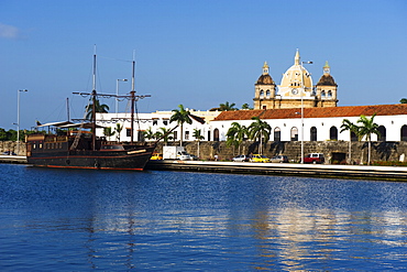 Harbour area, Old Town, UNESCO World Heritage Site, Cartagena, Colombia, South America