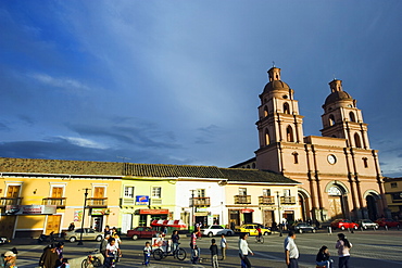 Central plaza and Cathedral, Ipiales, Colombia, South America