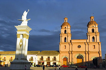 Central plaza and Cathedral, Ipiales, Colombia, South America