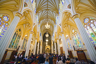 Interior of Santuario de las Lajas, Ipiales, Colombia, South America