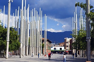 Modern art installation in city center, Medellin, Colombia, South America