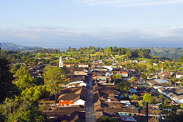 View over town, Salento, Colombia, South America