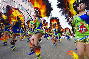 Parade at Oruro Carnival, Oruro, Bolivia, South America