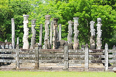 Vatadage, Quadrangle, Polonnaruwa, UNESCO World Heritage Site, North Central Province, Sri Lanka, Asia