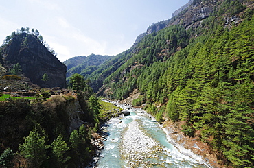 Bhote Kosi River, Solu Khumbu Everest Region, Sagarmatha National Park, UNESCO World Heritage Site, Nepal, Himalayas, Asia 