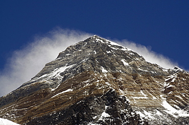 Mount Everest, 8850m, Solu Khumbu Everest Region, Sagarmatha National Park, UNESCO World Heritage Site, Nepal, Himalayas, Asia 