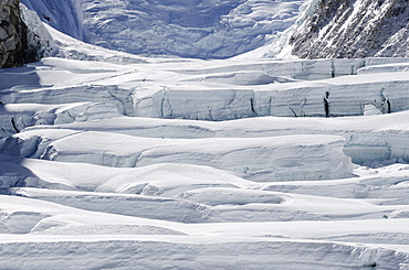 Crevasses on Mount Everest, Solu Khumbu Everest Region, Sagarmatha National Park, UNESCO World Heritage Site, Nepal, Himalayas, Asia 