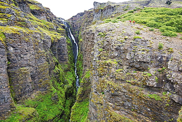 Glymur waterfall, Iceland's tallest at 198m, Iceland, Polar Regions