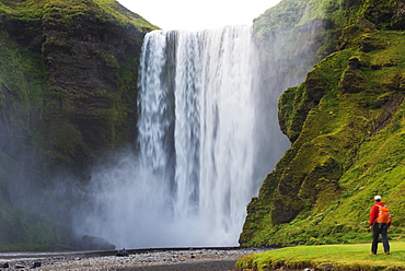 Skogafoss waterfall, Southern Region, Iceland, Polar Regions