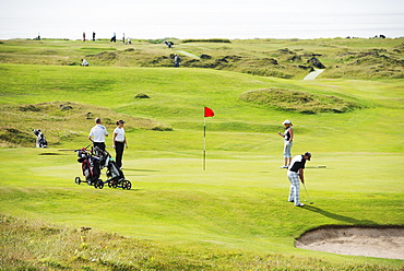 Golf course, Heimaey Island, volcanic Westman Islands, Vestmannaeyjar, Iceland, Polar Regions