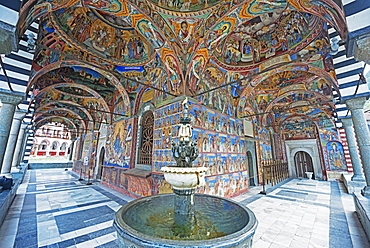 Frescoes at Rila Monastery, UNESCO World Heritage Site, Bulgaria, Europe