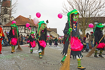 Fasnact spring carnival parade, Weil am Rhein, Baden-Wurttemberg, Germany, Europe