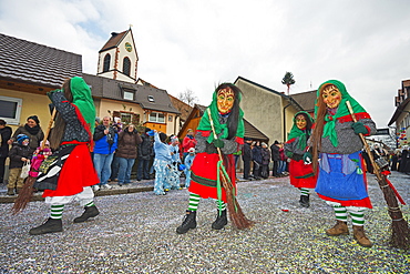 Fasnact spring carnival parade, Weil am Rhein, Germany, Europe