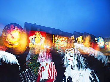 Fasnact spring carnival lantern displays, Basel, Switzerland, Europe