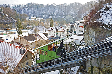 Funicular railway, Fribourg, Switzerland, Europe