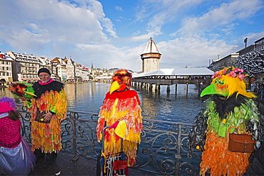 Fasnact spring carnival parade, Lucerne, Switzerland, Europe