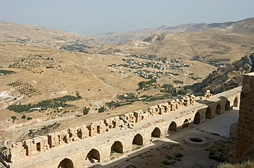 Karak Crusader castle ruins, Karak, Jordan, Middle East